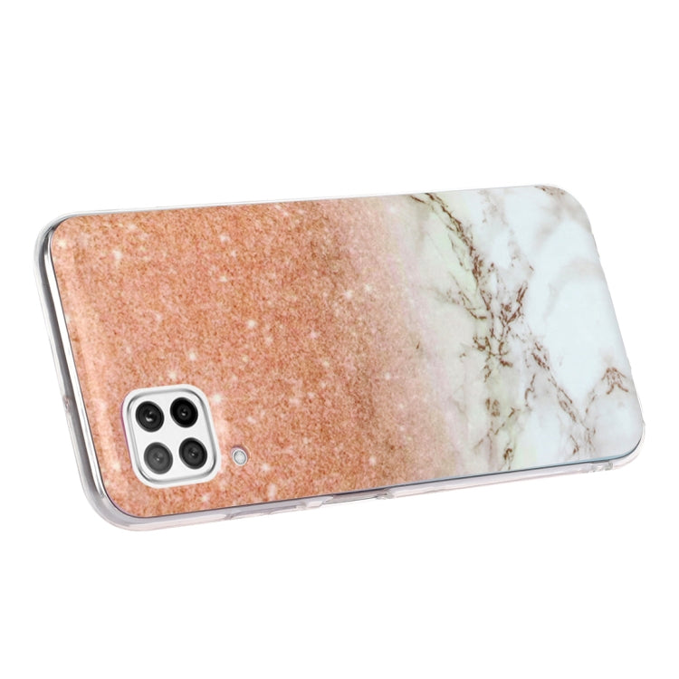 For Huawei P40 lite Marble Pattern Soft TPU Protective Case