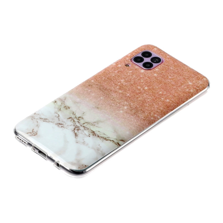 For Huawei P40 lite Marble Pattern Soft TPU Protective Case