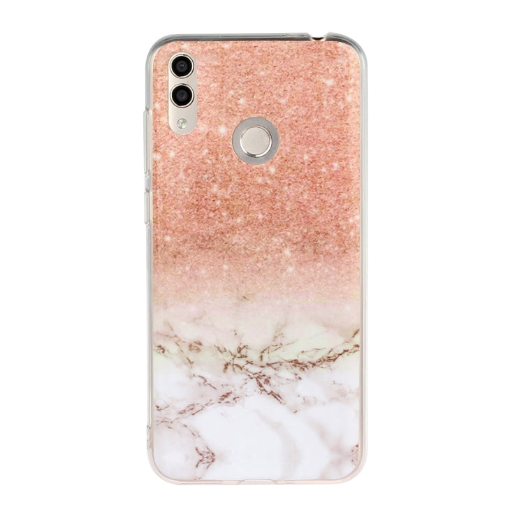 For Huawei Honor 8C Marble Pattern Soft TPU Protective Case