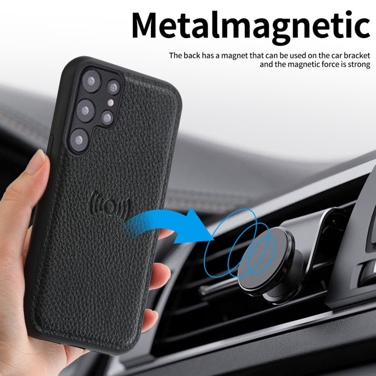 For Samsung Galaxy S22 5G Litchi Texture Magnetic Detachable Wallet Leather Phone Case