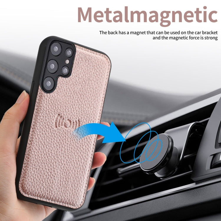 For Samsung Galaxy S22 5G Litchi Texture Magnetic Detachable Wallet Leather Phone Case