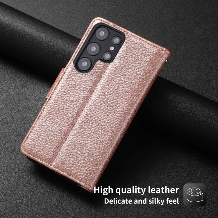 For Samsung Galaxy S22+ 5G Litchi Texture Magnetic Detachable Wallet Leather Phone Case
