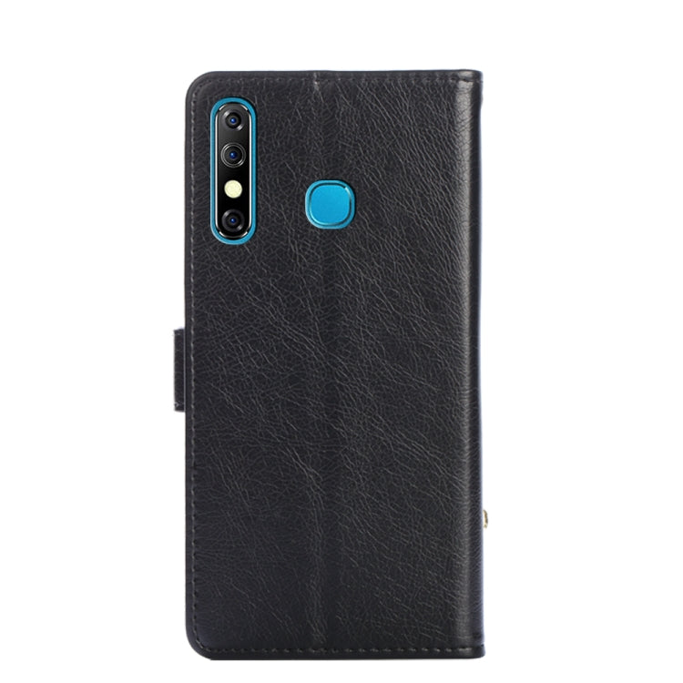 For Infinix Hot 8/Hot 8 Lite/X650/X650B/Tecon Camon 12 Zipper Bag Leather Phone Case(Black)