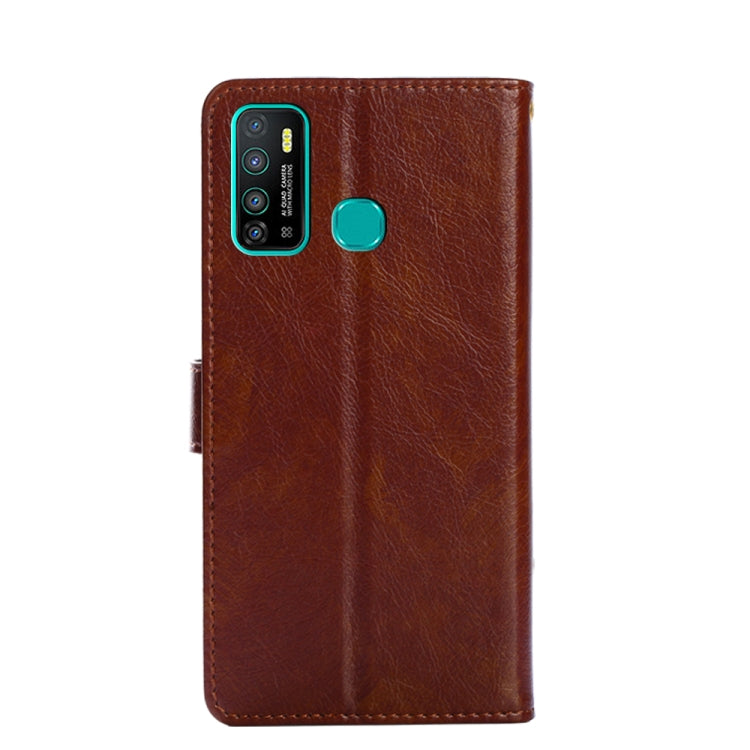 For Infinix Hot 9/Note 7 Lite/X655C Zipper Bag Leather Phone Case(Brown)