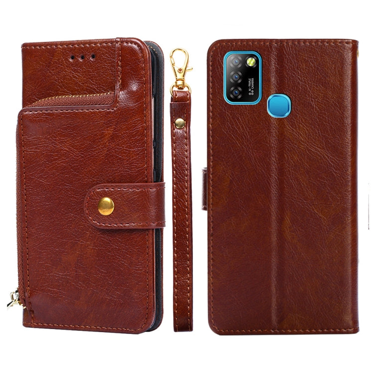 For Infinix Hot 10 Lite/Smart 5 Zipper Bag Leather Phone Case