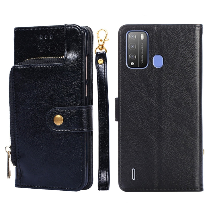 For Itel Vision 1 Pro Zipper Bag Leather Phone Case