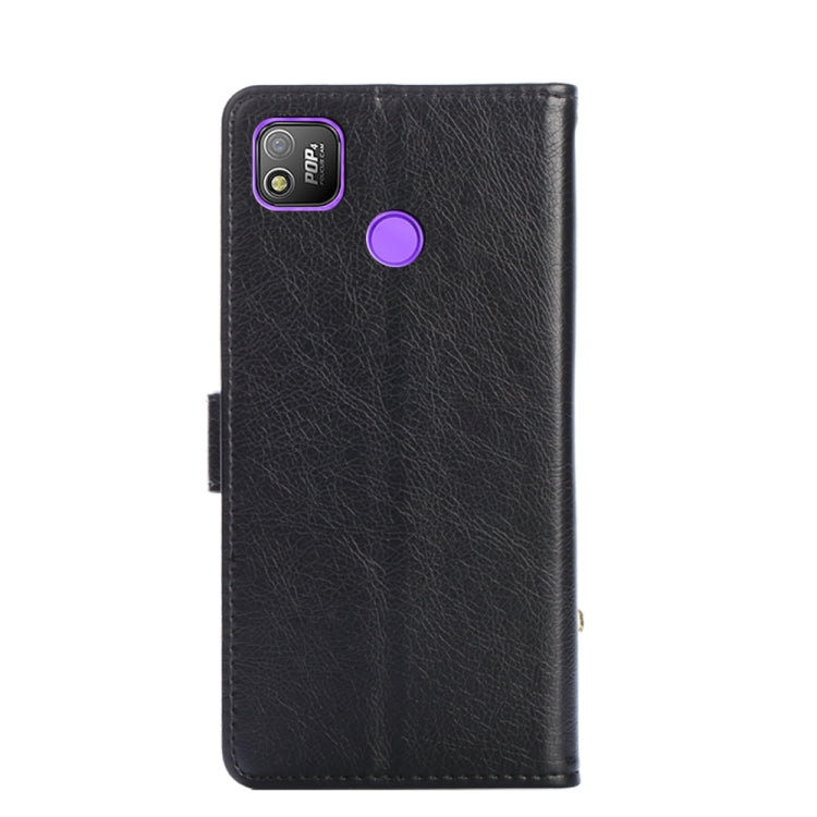 For Tecno Pop 4 Zipper Bag Leather Phone Case