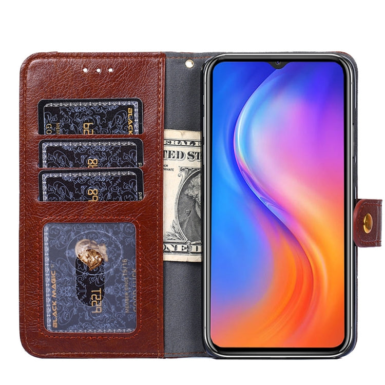 For Tecno Pop 4 Zipper Bag Leather Phone Case