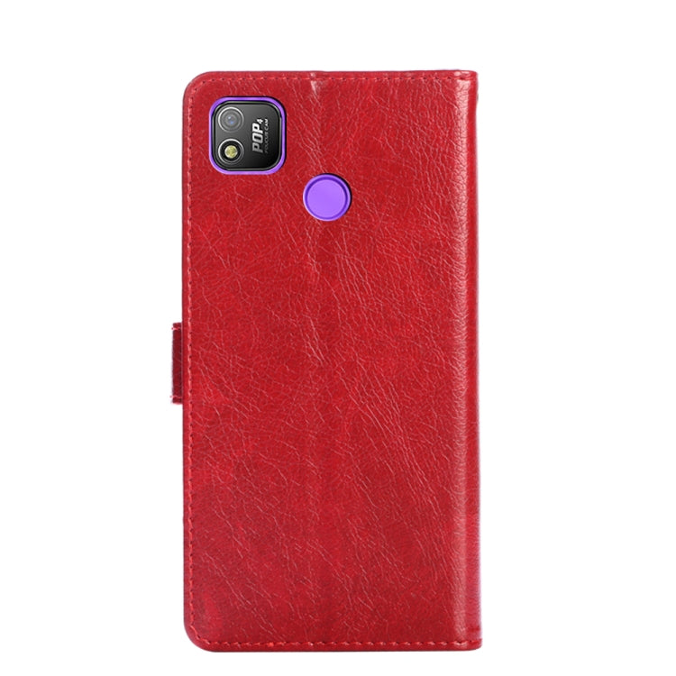 For Tecno Pop 4 Zipper Bag Leather Phone Case