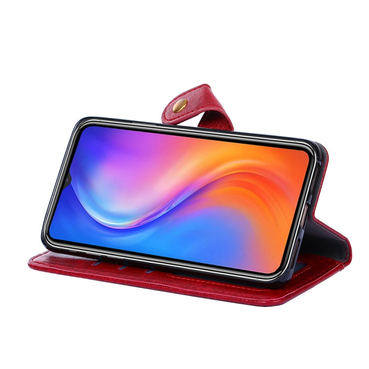 For Tecno Pop 4 Zipper Bag Leather Phone Case