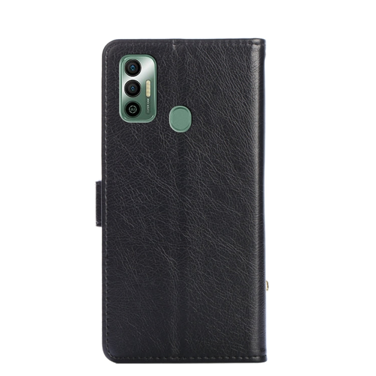 For Tecno Spark 7 Zipper Bag Leather Phone Case