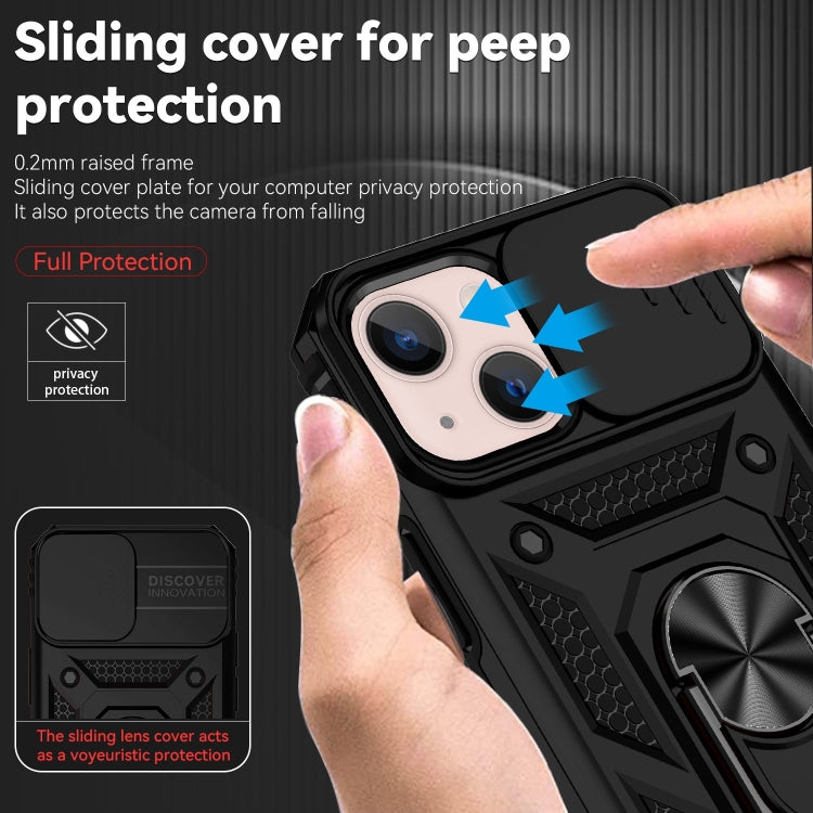 For iPhone 14 Plus Sliding Camshield Holder Phone Case