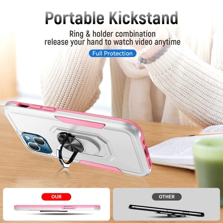For iPhone 14 Plus Ring Kickstand Heavy Duty Shockproof Phone Case