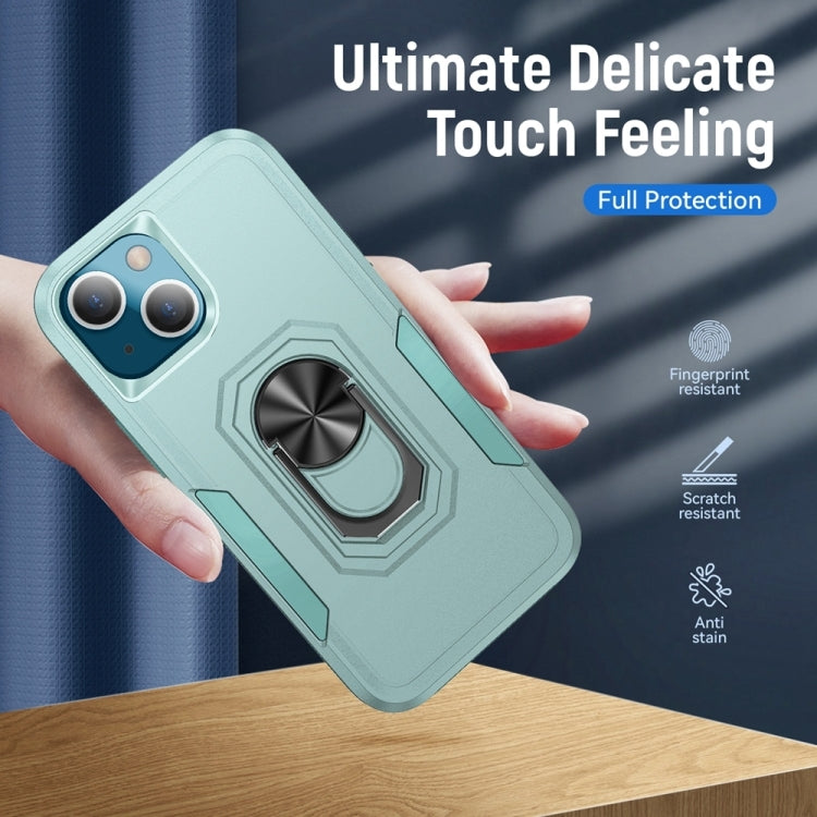 For iPhone 14 Plus Ring Kickstand Heavy Duty Shockproof Phone Case