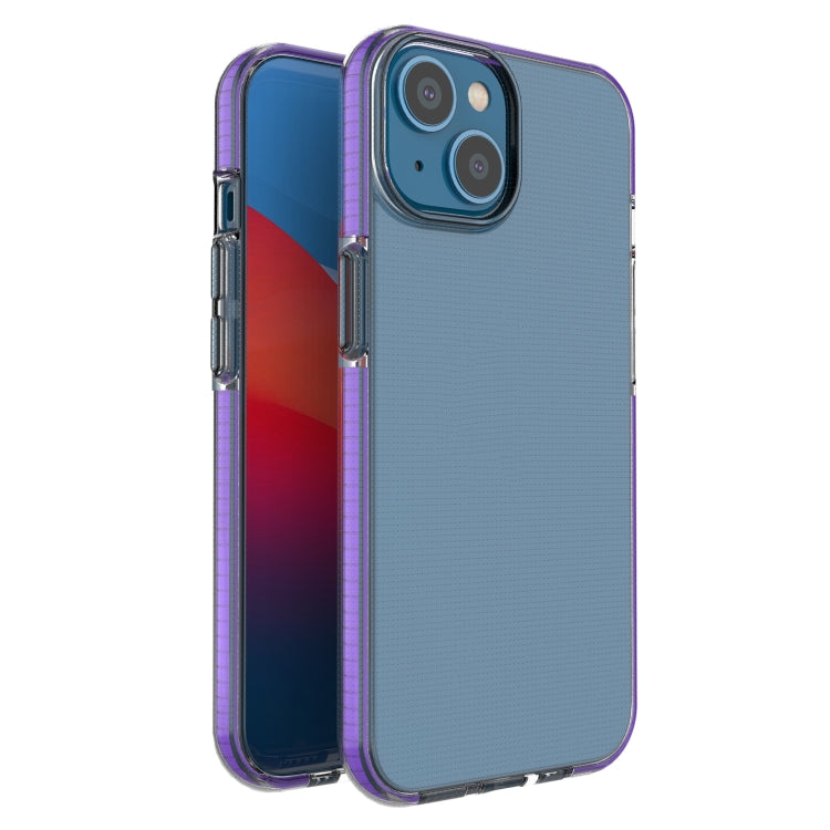 For iPhone 14 Plus Two-color Transparent TPU Phone Case