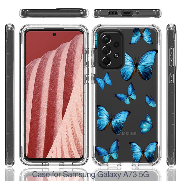 For Samsung Galaxy A73 Transparent Painted Phone Case