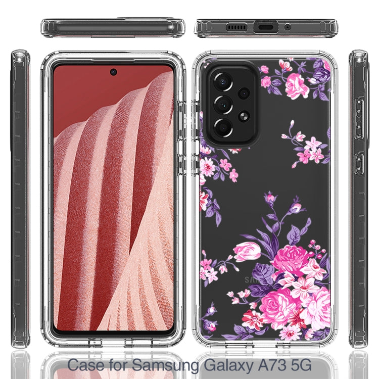 For Samsung Galaxy A73 Transparent Painted Phone Case