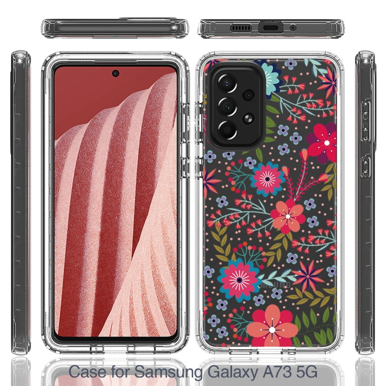 For Samsung Galaxy A73 Transparent Painted Phone Case
