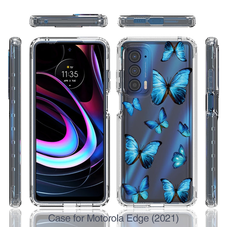 For Motorola Edge 2021 Transparent Painted Phone Case