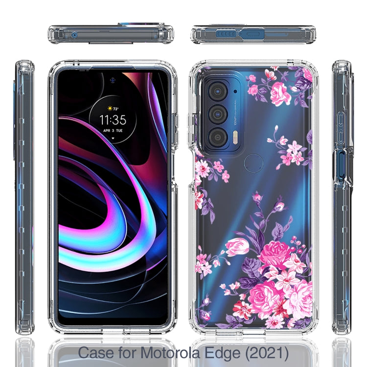For Motorola Edge 2021 Transparent Painted Phone Case
