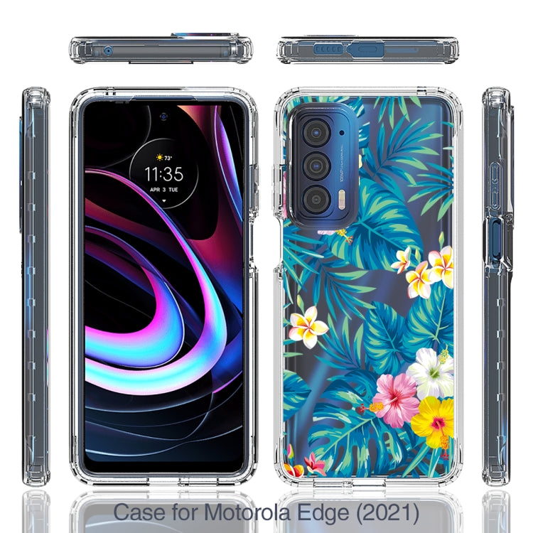 For Motorola Edge 2021 Transparent Painted Phone Case