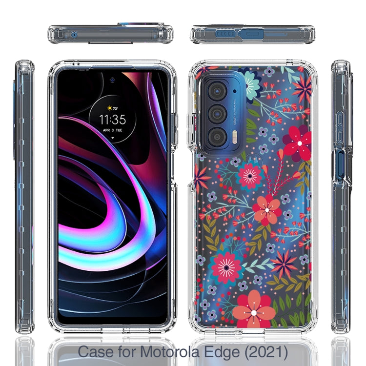 For Motorola Edge 2021 Transparent Painted Phone Case