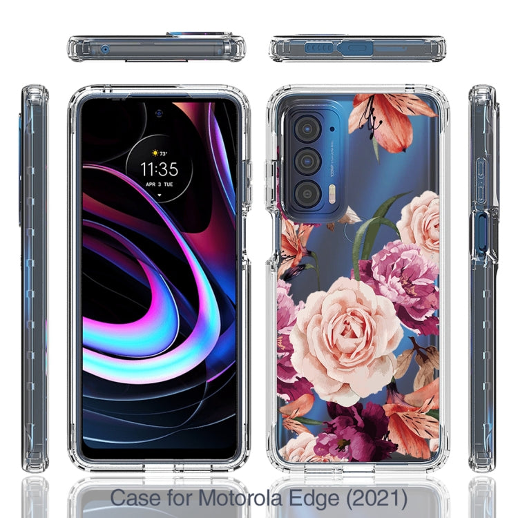 For Motorola Edge 2021 Transparent Painted Phone Case