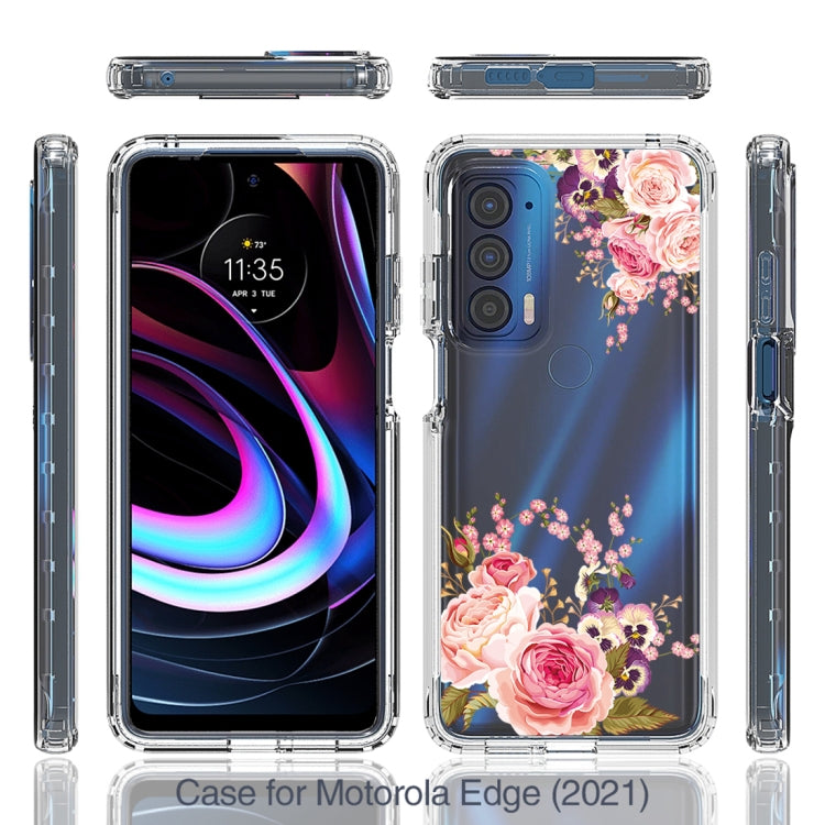 For Motorola Edge 2021 Transparent Painted Phone Case