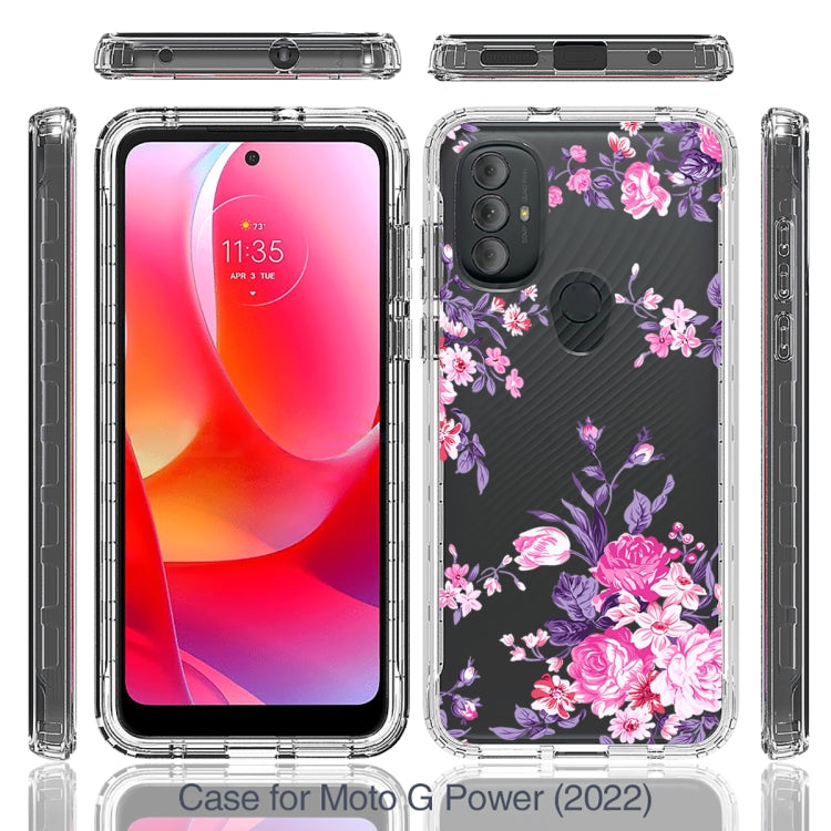 For Motorola Moto G Power 2022 Transparent Painted Phone Case