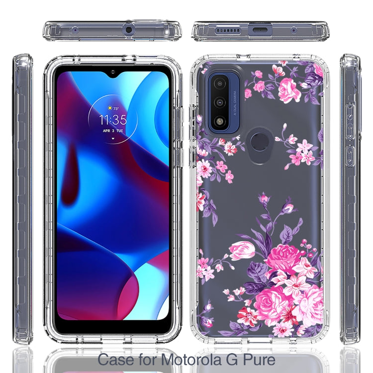 For Motorola G Pure 2021 Transparent Painted Phone Case