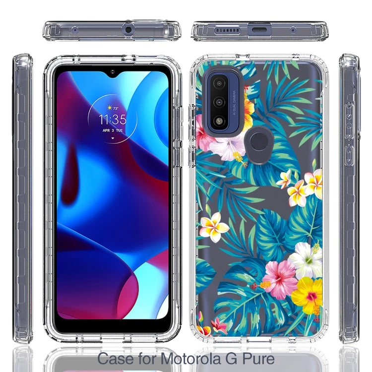 For Motorola G Pure 2021 Transparent Painted Phone Case