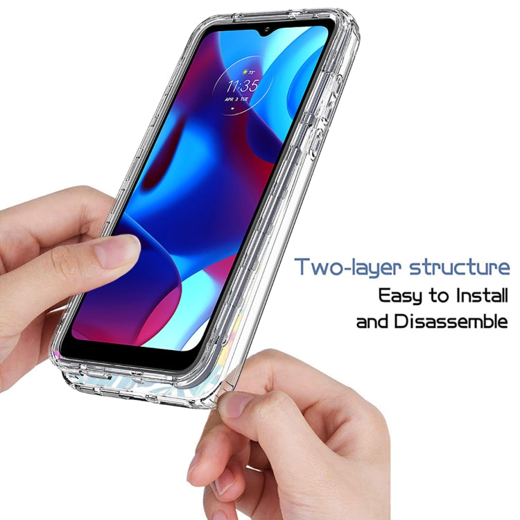 For Motorola G Pure 2021 Transparent Painted Phone Case