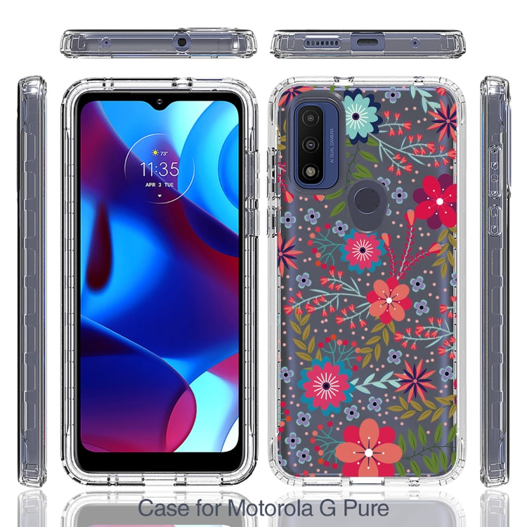 For Motorola G Pure 2021 Transparent Painted Phone Case