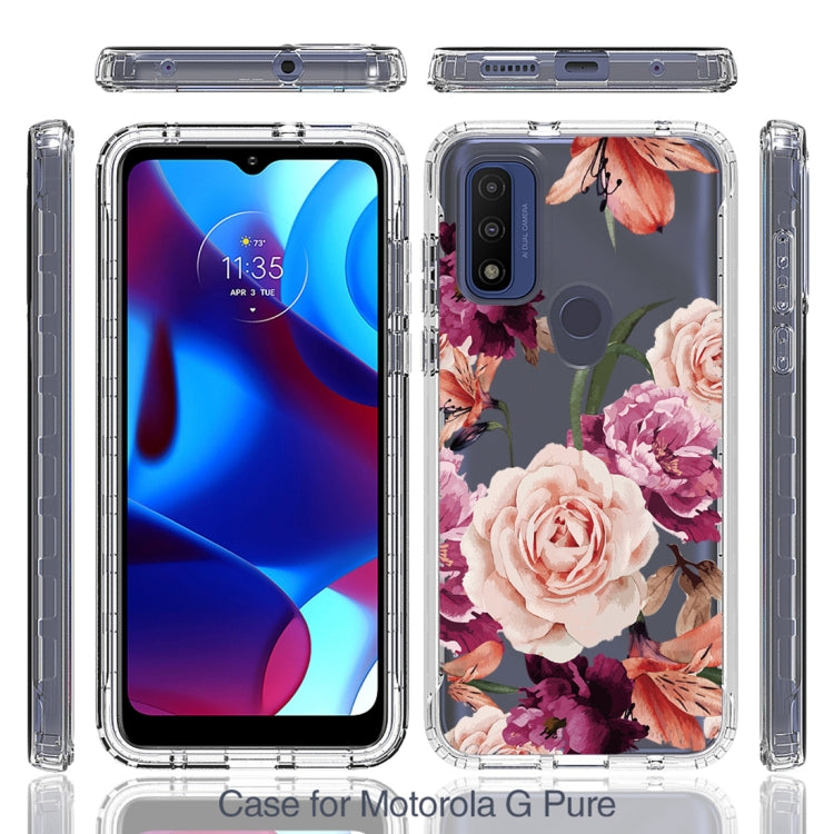 For Motorola G Pure 2021 Transparent Painted Phone Case