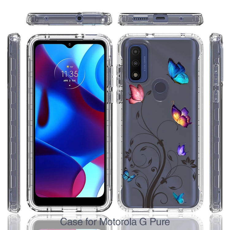 For Motorola G Pure 2021 Transparent Painted Phone Case
