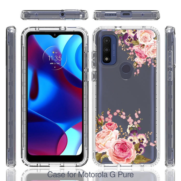 For Motorola G Pure 2021 Transparent Painted Phone Case