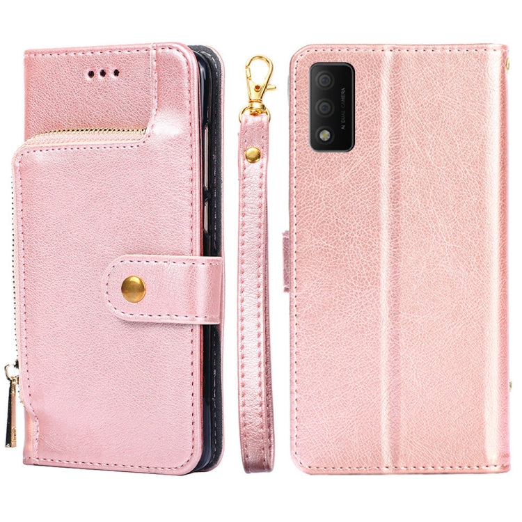 For TCL 30T/T603DL Zipper Bag Leather Phone Case