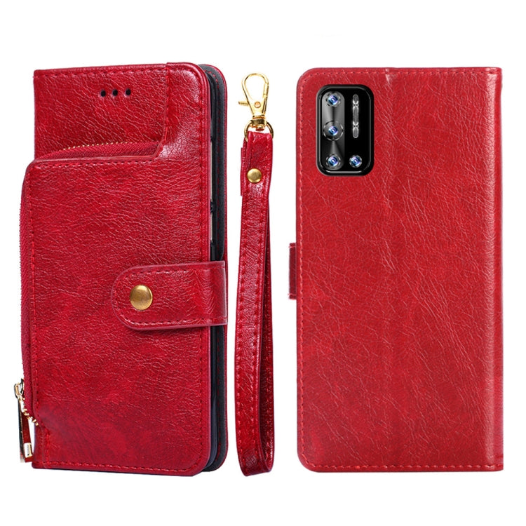 For DOOGEE N40 Pro Zipper Bag Leather Phone Case