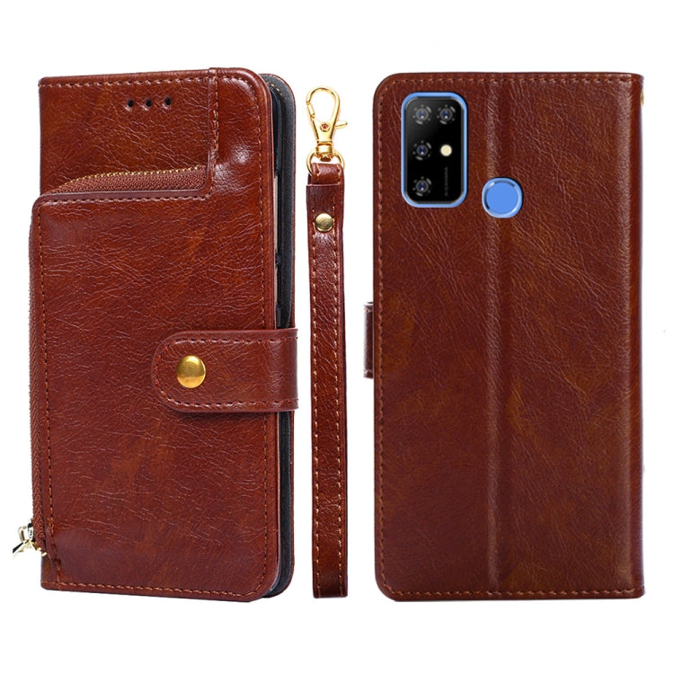 For DOOGEE X96 Pro Zipper Bag Leather Phone Case
