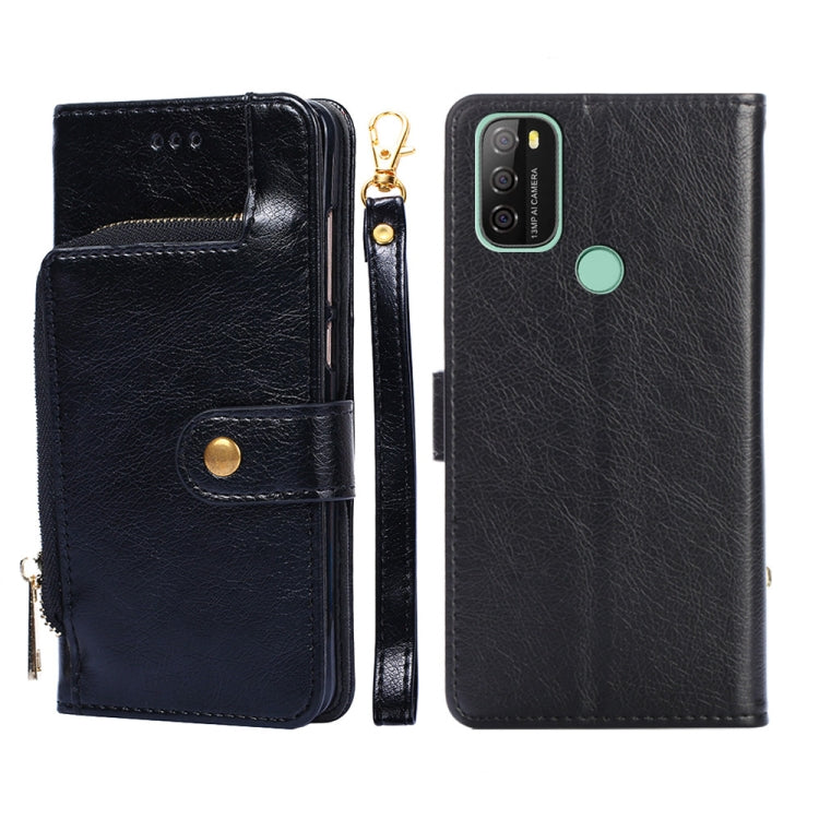 For Blackview A70 Zipper Bag Leather Phone Case