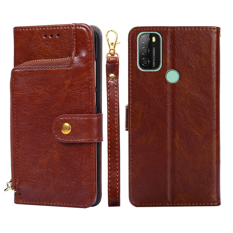 For Blackview A70 Zipper Bag Leather Phone Case
