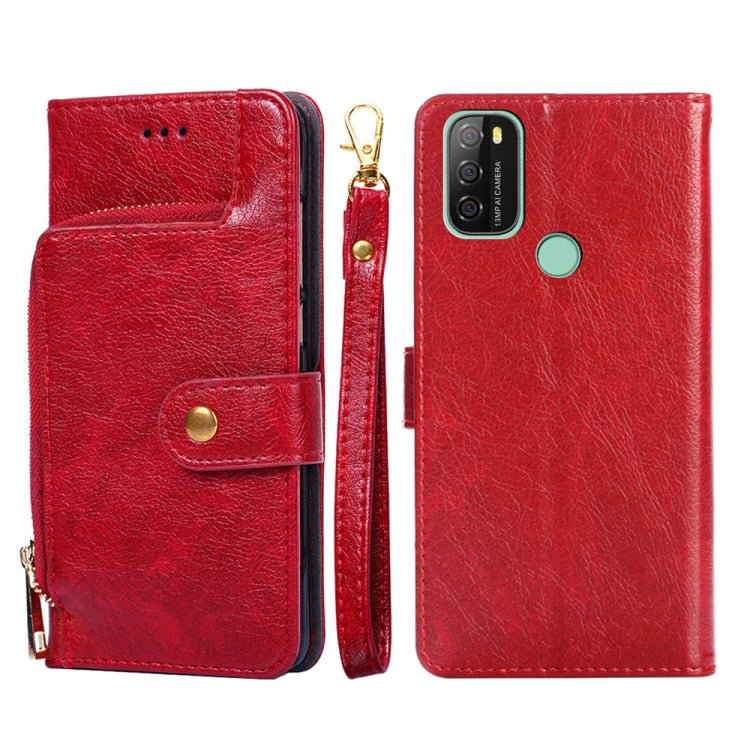 For Blackview A70 Zipper Bag Leather Phone Case