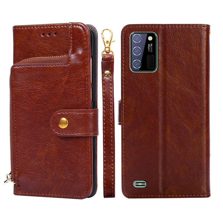 For OUKITEL C25 Zipper Bag Leather Phone Case