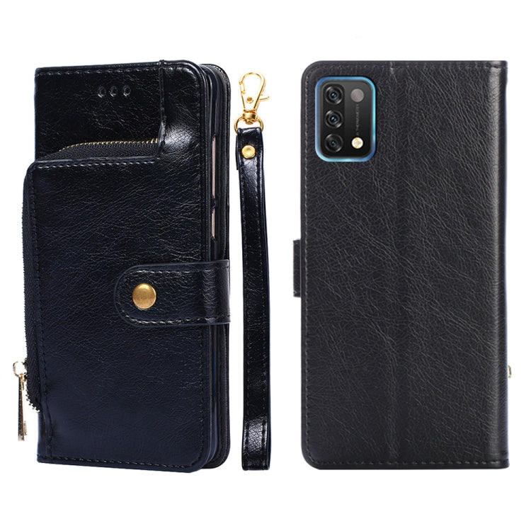 For UMIDIGI A11 Zipper Bag Leather Phone Case