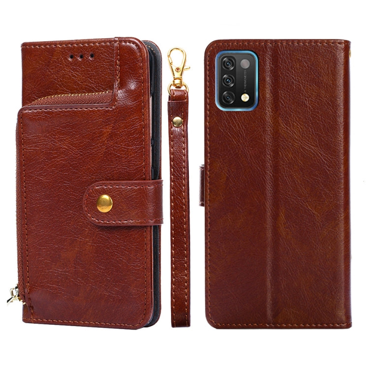For UMIDIGI A11 Zipper Bag Leather Phone Case