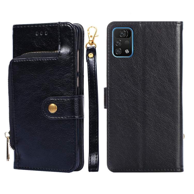 For UMIDIGI A11 Pro Max Zipper Bag Leather Phone Case