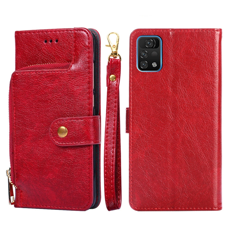 For UMIDIGI A11 Pro Max Zipper Bag Leather Phone Case