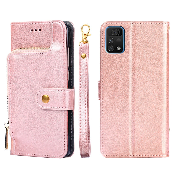 For UMIDIGI A11 Pro Max Zipper Bag Leather Phone Case