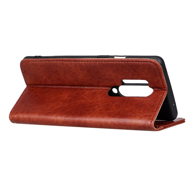 For OnePlus 8 Pro Magnetic Crazy Horse Texture Horizontal Flip Leather Case with Holder & Card Slots & Wallet