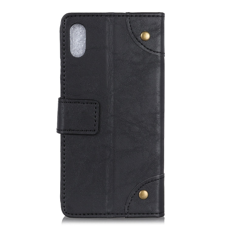 For Alcatel 1B 2020 /Alcatel 1A 2020 Copper Buckle Retro Crazy Horse Texture Horizontal Flip Leather Case with Holder & Card Slots & Wallet